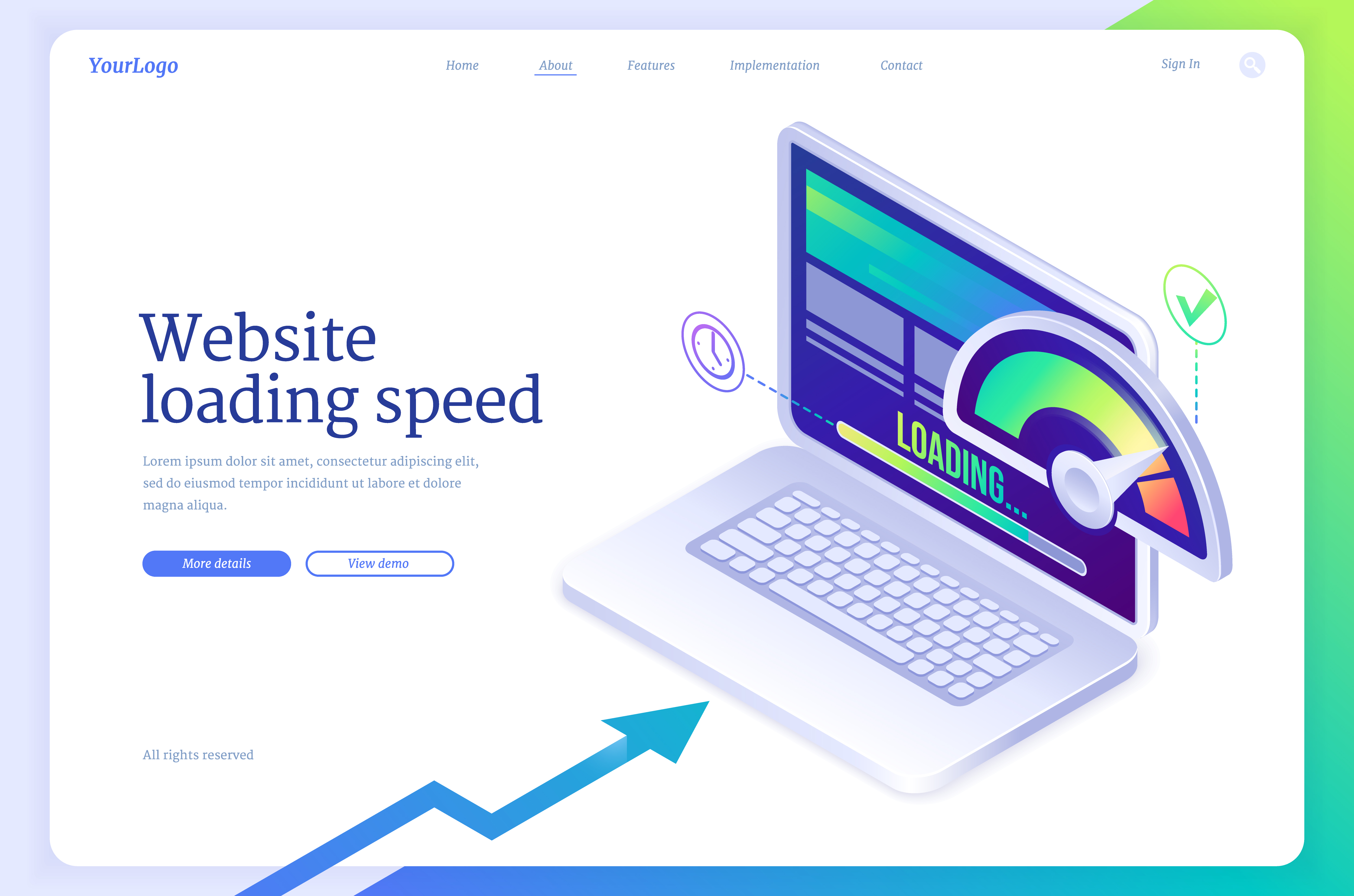 Website speed optimisation illustration
